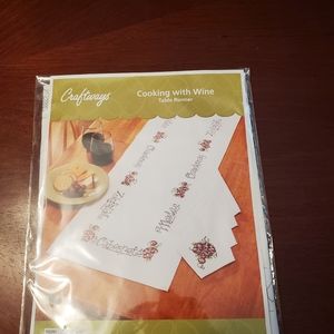 Stamped cross stitch table runner